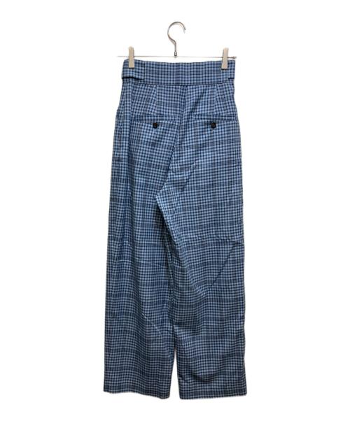 MAISON SPECIAL（メゾンスペシャル）MAISON SPECIAL (メゾンスペシャル) 2way Waist Checkered Pants ブルー サイズ:36の古着・服飾アイテム