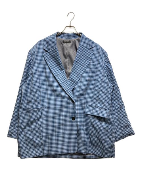 MAISON SPECIAL（メゾンスペシャル）MAISON SPECIAL (メゾンスペシャル) Checkered Oversized Jacket Coat ブルー サイズ: Freeの古着・服飾アイテム
