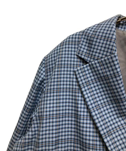 MAISON SPECIAL（メゾンスペシャル）MAISON SPECIAL (メゾンスペシャル) Checkered Oversized Jacket Coat ブルー サイズ: Freeの古着・服飾アイテム