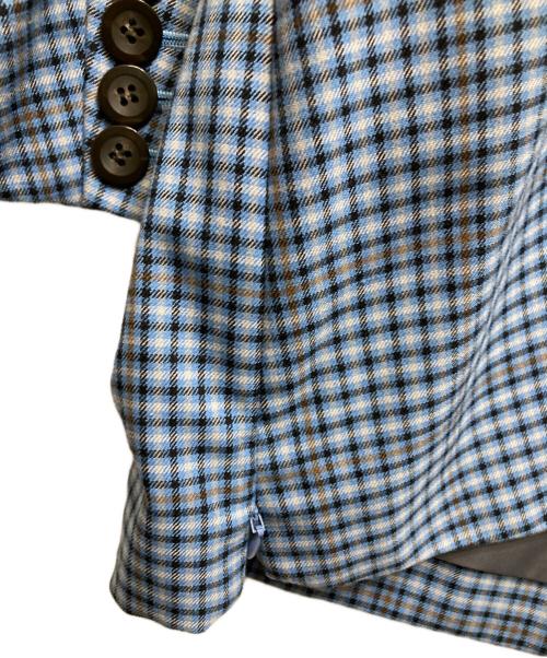 MAISON SPECIAL（メゾンスペシャル）MAISON SPECIAL (メゾンスペシャル) Checkered Oversized Jacket Coat ブルー サイズ: Freeの古着・服飾アイテム