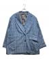 MAISON SPECIAL（メゾンスペシャル）の古着「Checkered Oversized Jacket Coat」｜ブルー