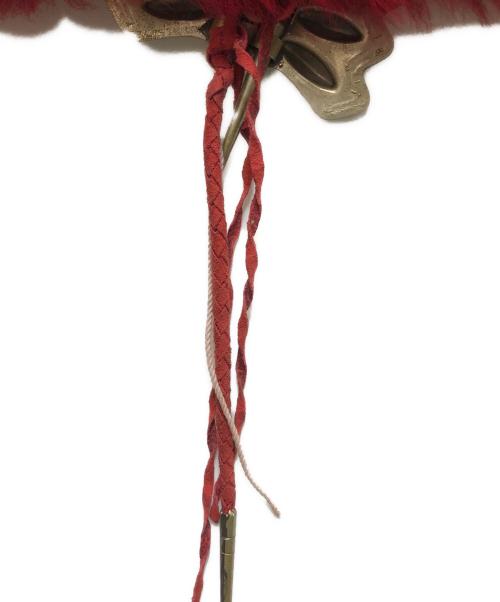 RALPH LAUREN（ラルフローレン）RALPH LAUREN (ラルフローレン) ムートン ショール ケープ レッドの古着・服飾アイテム