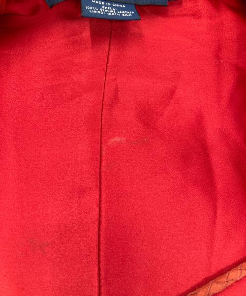 RALPH LAUREN（ラルフローレン）RALPH LAUREN (ラルフローレン) ムートン ショール ケープ レッドの古着・服飾アイテム