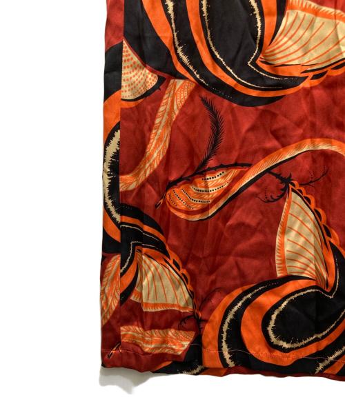 DRIES VAN NOTEN（ドリスヴァンノッテン）DRIES VAN NOTEN (ドリスヴァンノッテン) 総柄シルクスカート レッド サイズ:34の古着・服飾アイテム