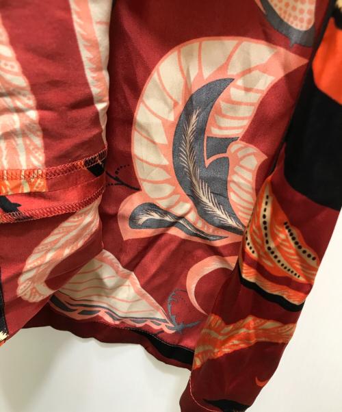 DRIES VAN NOTEN（ドリスヴァンノッテン）DRIES VAN NOTEN (ドリスヴァンノッテン) 総柄シルクスカート レッド サイズ:34の古着・服飾アイテム