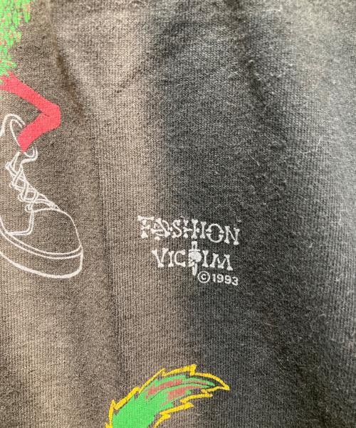 FRUIT OF THE LOOM（フルーツオブザルーム）FRUIT OF THE LOOM (フルーツオブザルーム) プリントTシャツ  c1993 FASHION VICTIM ブラック サイズ:XLの古着・服飾アイテム