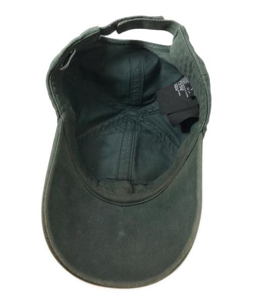 BALENCIAGA（バレンシアガ）BALENCIAGA (バレンシアガ) BBスプレーロゴペイントキャップ グリーンの古着・服飾アイテム