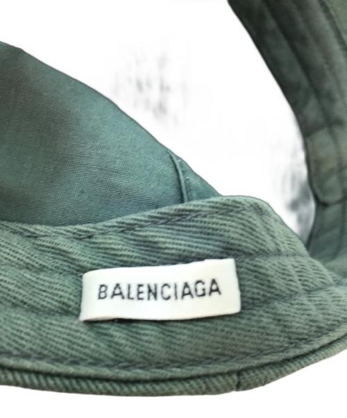 BALENCIAGA（バレンシアガ）BALENCIAGA (バレンシアガ) BBスプレーロゴペイントキャップ グリーンの古着・服飾アイテム