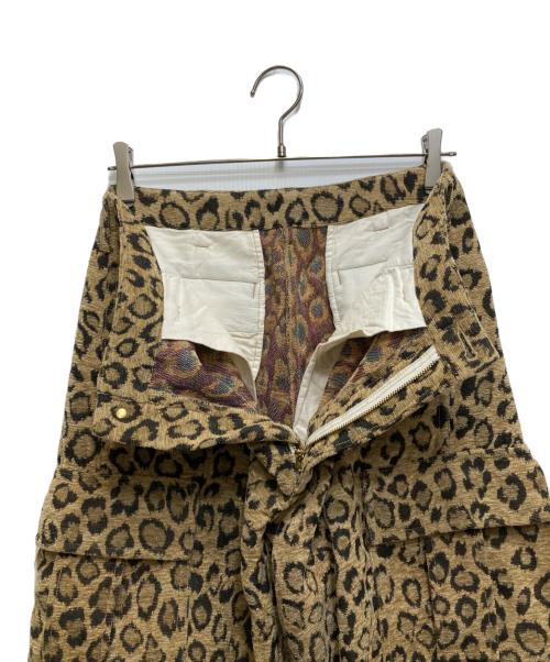 TUITACI（ツイタチ）TUITACI (ツイタチ) LEOPARD CARGO PANTS ブラウン サイズ:2の古着・服飾アイテム
