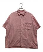 Porter Classicポータークラシック）の古着「HAPPY  RED SHORT SLEEVE SHIRT （ハッピーレッドショートスリーブシャツ）」｜ピンク