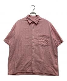 Porter Classic（ポータークラシック）の古着「HAPPY  RED SHORT SLEEVE SHIRT （ハッピーレッドショートスリーブシャツ）」｜ピンク