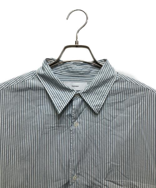 Graphpaper（グラフペーパー）Graphpaper Broad Stripe L/S Oversized Regular Collar Shirt （ブロードストライプL/Sオーバーサイズレギュラーカラーシャツ）GM223-50065B サイズ:FREEの古着・服飾アイテム