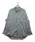 Graphpaper（グラフペーパー）の古着「Broad Stripe L/S Oversized Regular Collar Shirt （ブロードストライプL/Sオーバーサイズレギュラーカラーシャツ）GM223-50065B」｜グリーン×ホワイト