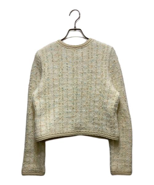 furfur（ファーファー）furfur (ファーファー) ツイードニットジャケット ホワイト サイズ:Freeの古着・服飾アイテム