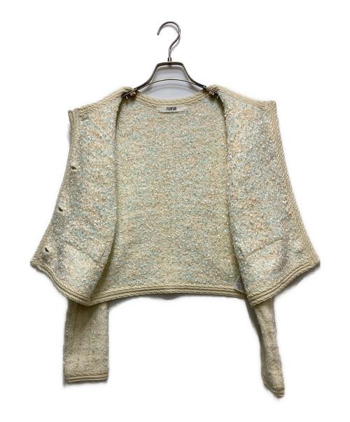 furfur（ファーファー）furfur (ファーファー) ツイードニットジャケット ホワイト サイズ:Freeの古着・服飾アイテム