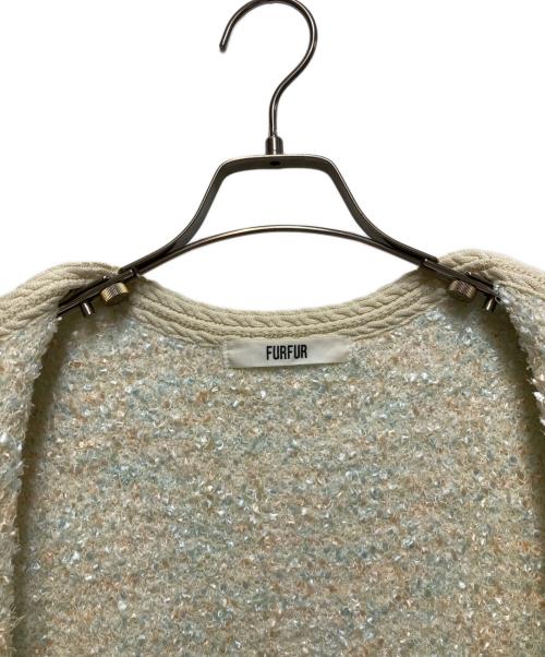 furfur（ファーファー）furfur (ファーファー) ツイードニットジャケット ホワイト サイズ:Freeの古着・服飾アイテム