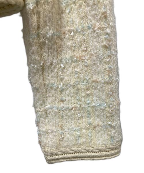 furfur（ファーファー）furfur (ファーファー) ツイードニットジャケット ホワイト サイズ:Freeの古着・服飾アイテム