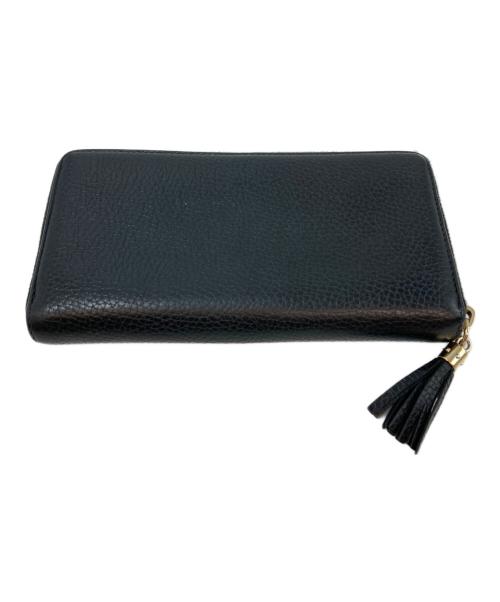GUCCI（グッチ）GUCCI (グッチ) ロングウォレット ブラックの古着・服飾アイテム
