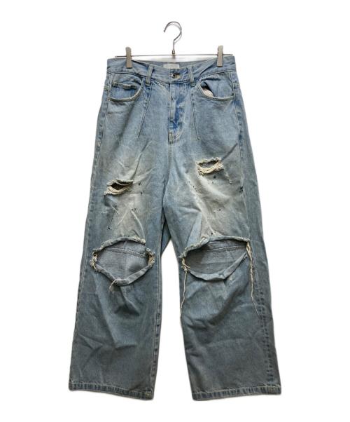 CAMPHOR WOOD（カンファーウッド）CAMPHOR WOOD (カンファーウッド) wide baggy broken denim trousers インディゴ サイズ:Sの古着・服飾アイテム