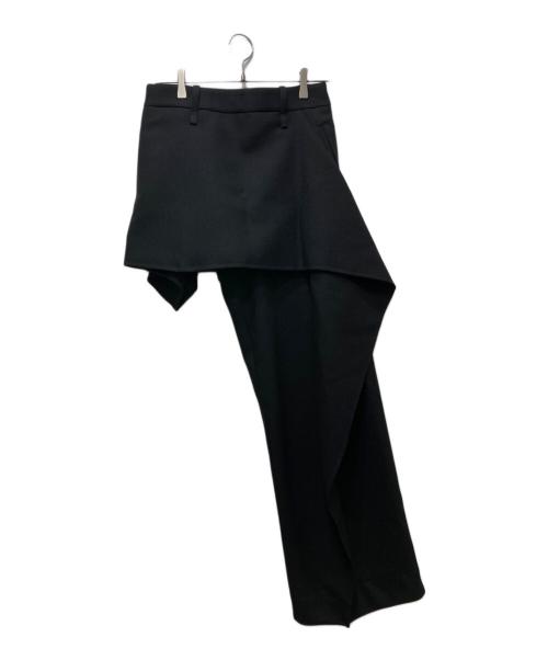ISSEY MIYAKE（イッセイミヤケ）ISSEY MIYAKE (イッセイミヤケ) CALLIGRAPH アシンメトリーデザインパンツ　 26AW  ブラック サイズ:2の古着・服飾アイテム