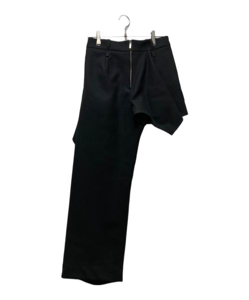 ISSEY MIYAKE（イッセイミヤケ）ISSEY MIYAKE (イッセイミヤケ) CALLIGRAPH アシンメトリーデザインパンツ　 26AW  ブラック サイズ:2の古着・服飾アイテム