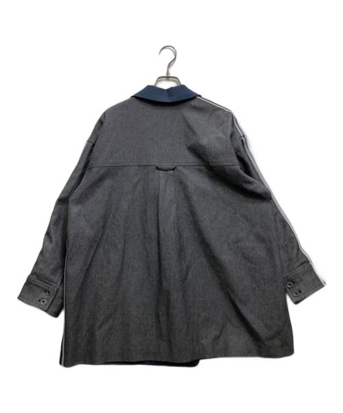 Ameri（アメリ）AMERI (アメリ) BACK DENIM DETAIL BLAZER ネイビー サイズ:Sの古着・服飾アイテム