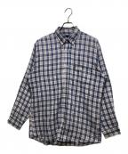 stussyステューシー）の古着「チェック柄ボタンダウンシャツ」｜ブルー