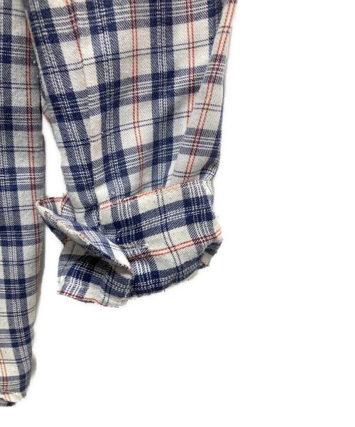stussy（ステューシー）stussy (ステューシー) チェック柄ボタンダウンシャツ ブルー サイズ:Lの古着・服飾アイテム