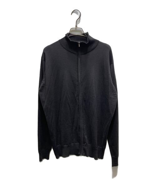 JOHN SMEDLEY（ジョンスメドレー）JOHN SMEDLEY (ジョンスメドレー) エクストラファインメリノウール ジップアップセーター  ririジップ ブラウン サイズ:Lの古着・服飾アイテム