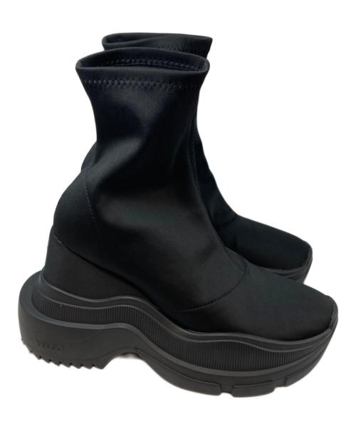 YELLO（イエロ）YELLO (イエロ) GILL PLATFORM SANDALS(ギルプラットフォームサンダル)　 ブラック サイズ:Mの古着・服飾アイテム