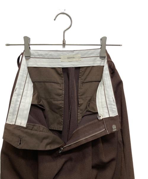 TODAYFUL（トゥデイフル）TODAYFUL (トゥデイフル) Tuck Wide Trousers ブラウン サイズ:38の古着・服飾アイテム