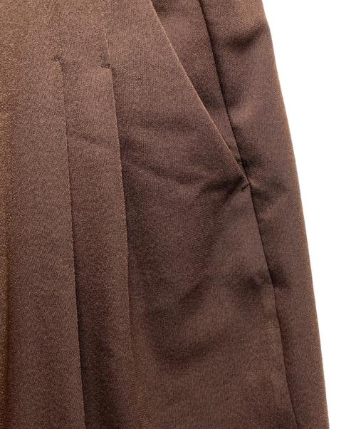 TODAYFUL（トゥデイフル）TODAYFUL (トゥデイフル) Tuck Wide Trousers ブラウン サイズ:38の古着・服飾アイテム