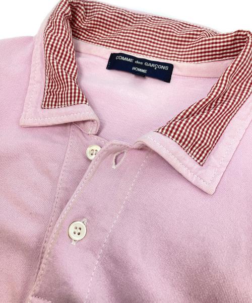 COMME des GARCONS HOMME（コムデギャルソン オム）COMME des GARCONS HOMME (コムデギャルソン オム) 襟ギンガムチェックシャツ HB-T014 ピンク サイズ:Sの古着・服飾アイテム