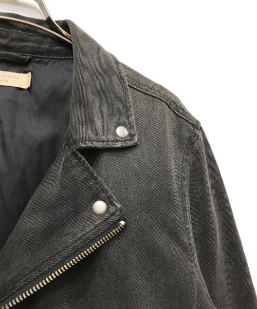 ALL SAINTS（オールセインツ）ALL SAINTS (オールセインツ) デニムシングルライダースジャケット グレー サイズ:Mの古着・服飾アイテム