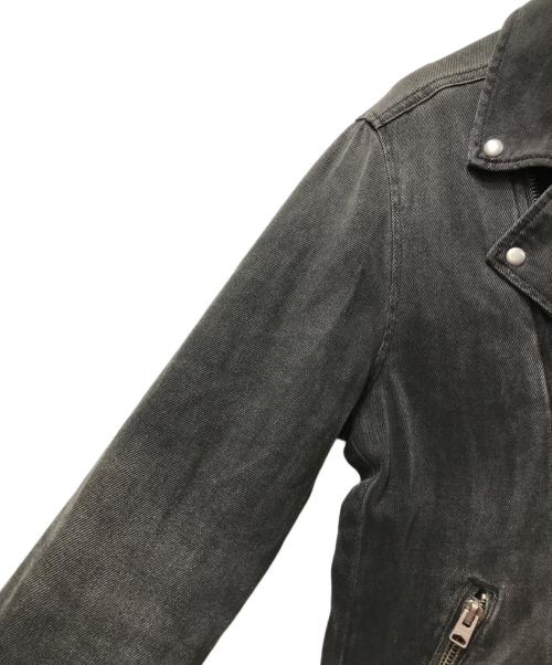 ALL SAINTS（オールセインツ）ALL SAINTS (オールセインツ) デニムシングルライダースジャケット グレー サイズ:Mの古着・服飾アイテム
