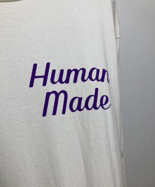 HUMAN MADE（ヒューマンメイド）HUMAN MADE (ヒューマンメイド) フラミンゴプリントロングスリーブカットソー ホワイト サイズ:Lの古着・服飾アイテム
