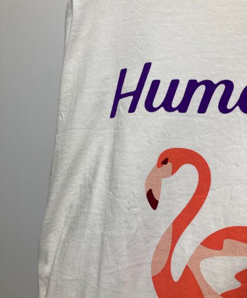 HUMAN MADE（ヒューマンメイド）HUMAN MADE (ヒューマンメイド) フラミンゴプリントロングスリーブカットソー ホワイト サイズ:Lの古着・服飾アイテム