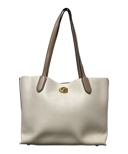 COACH（コーチ）COACH (コーチ) ウィロウ トート カラーブロック ホワイトの古着・服飾アイテム