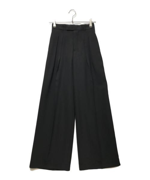 anuans（アニュアンス）anuans (アニュアンス) ツータックワイドパンツ 1525220091-0 ブラック サイズ:Sの古着・服飾アイテム