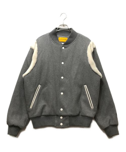KOWGA（コウガ）KOWGA (コウガ) UNION (ユニオン) VARSITY JACKET グレー サイズ:Lの古着・服飾アイテム