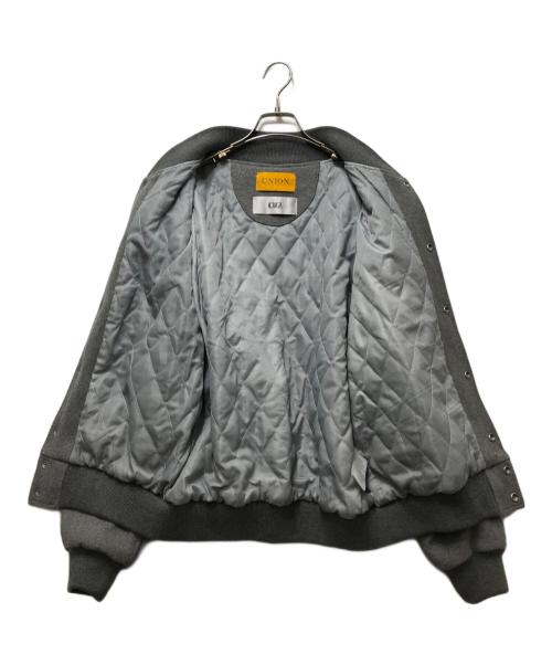 KOWGA（コウガ）KOWGA (コウガ) UNION (ユニオン) VARSITY JACKET グレー サイズ:Lの古着・服飾アイテム