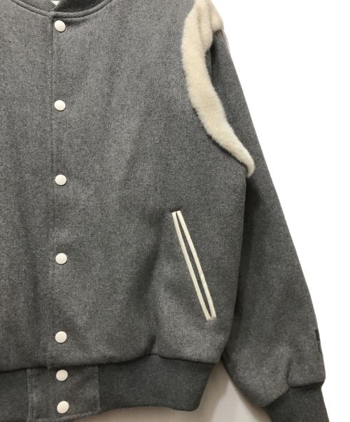 KOWGA（コウガ）KOWGA (コウガ) UNION (ユニオン) VARSITY JACKET グレー サイズ:Lの古着・服飾アイテム
