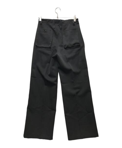 SATOU（サトウ）satou (サトウ) ポリエステルスラックス PT23002 ブラック サイズ:Mの古着・服飾アイテム