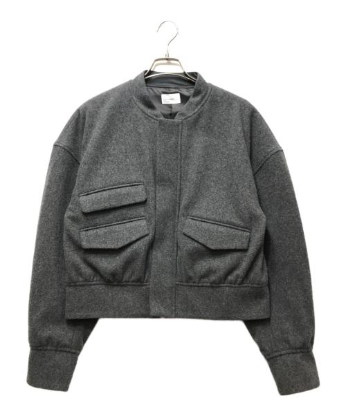apartment Three（アパートメントスリー）Apartment Three (アパートメントスリー) Cropped WoolBomberJacket （クロップドウールボンバージャケット）ATSTR1023001 グレー サイズ:1の古着・服飾アイテム