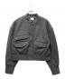 Apartment Three（アパートメントスリー）の古着「Cropped WoolBomberJacket （クロップドウールボンバージャケット）ATSTR1023001」｜グレー