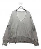ANCELLMアンセルム）の古着「CRASH CREWNECK SWEAT SHIRT (クラッシュクルーネックスウェットシャツ） ANC-CT17-A」｜グレー