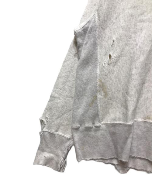 ANCELLM（アンセルム）ANCELLM (アンセルム) CRASH CREWNECK SWEAT SHIRT (クラッシュクルーネックスウェットシャツ） ANC-CT17-A グレー サイズ:1の古着・服飾アイテム