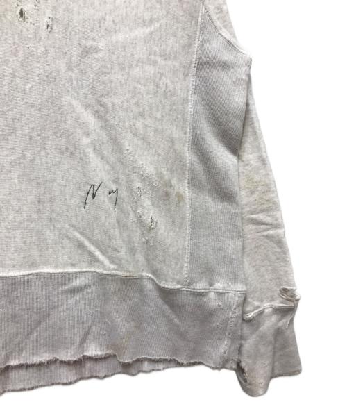ANCELLM（アンセルム）ANCELLM (アンセルム) CRASH CREWNECK SWEAT SHIRT (クラッシュクルーネックスウェットシャツ） ANC-CT17-A グレー サイズ:1の古着・服飾アイテム