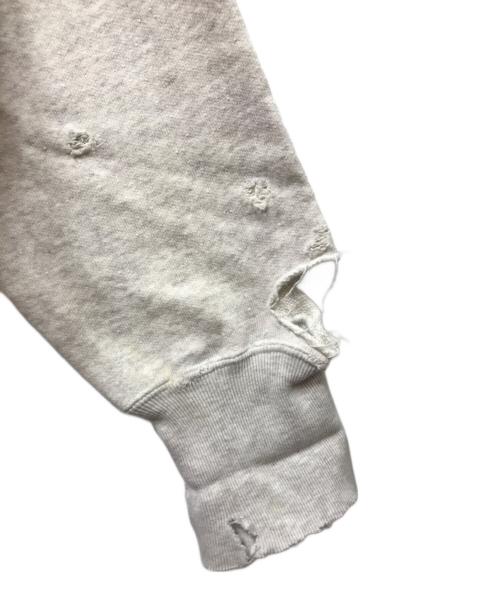 ANCELLM（アンセルム）ANCELLM (アンセルム) CRASH CREWNECK SWEAT SHIRT (クラッシュクルーネックスウェットシャツ） ANC-CT17-A グレー サイズ:1の古着・服飾アイテム