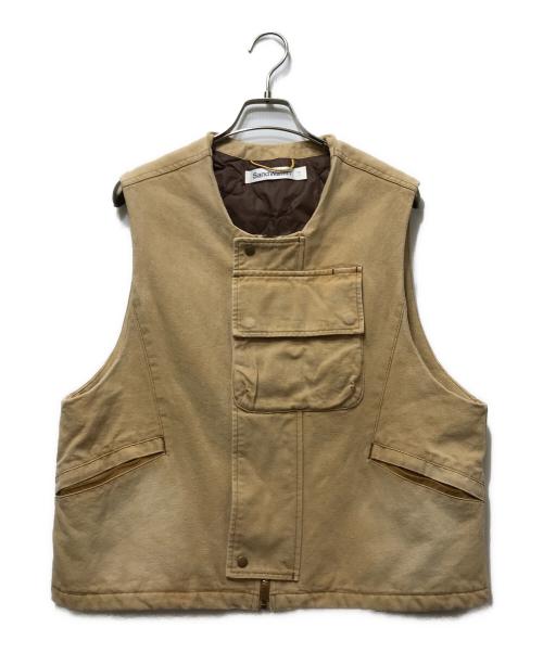 SandWaterr（サンドウォーター）SANDWATERR (サンドウォーター) ORGANIZED WORK PUFF VEST ブラウン サイズ:2の古着・服飾アイテム